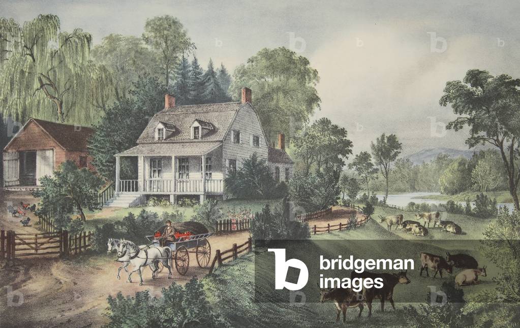 "American Homestead - Estate" 1868 di American School