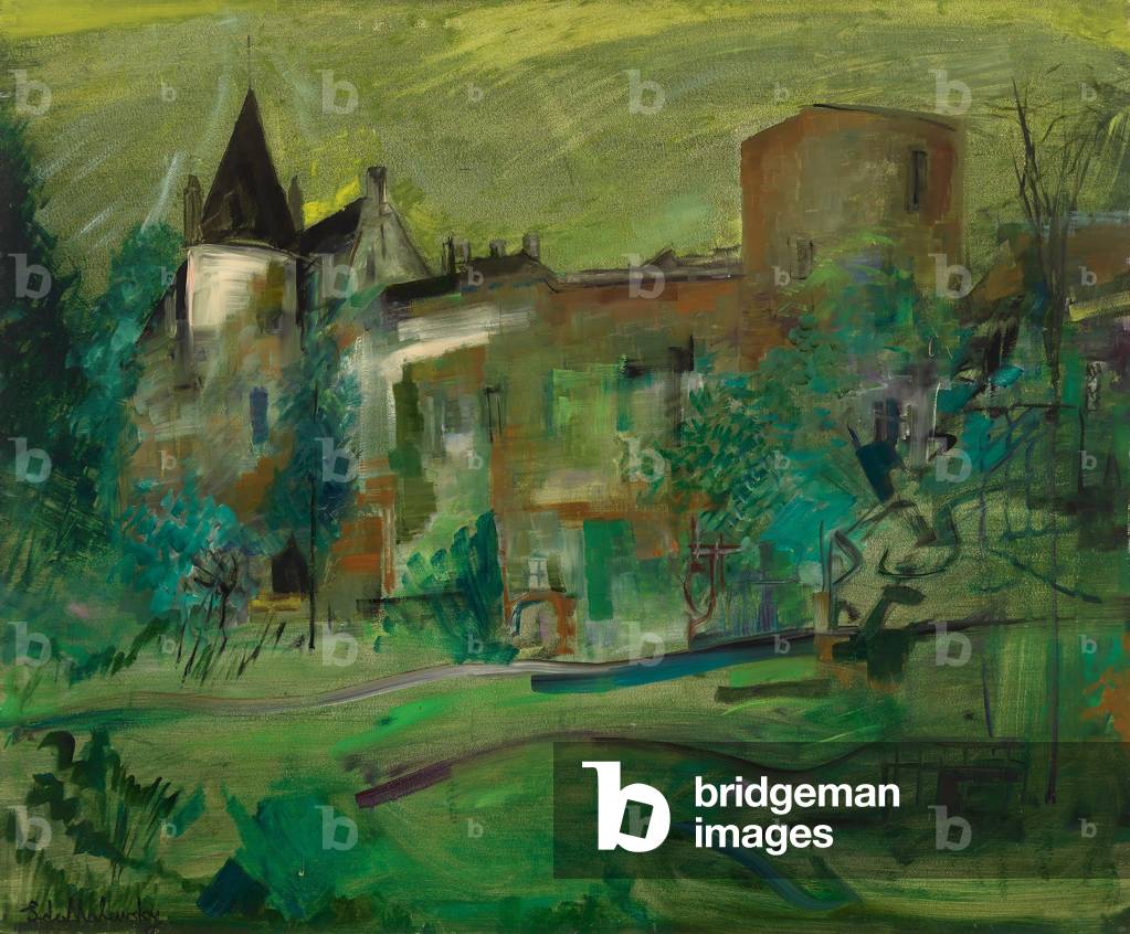Immagine di Dipinto "Castello in Borgogna (Chateau en Bourgogne)" di Sviatoslav Malevskii-Malevich (Malewsky)