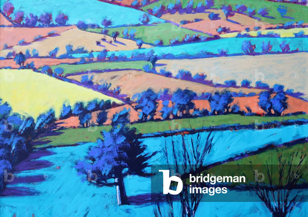 Teme-Tal Sommer II Nahaufnahme (Acryl an Bord)