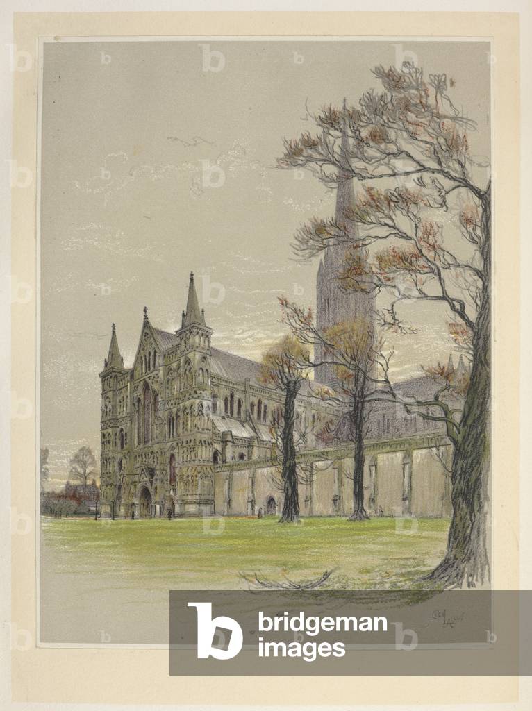 Salisbury CathedralCathedrals (and Abbey Churches) of England. Illustrated by C. Aldin. Cecil Aldin, b/w