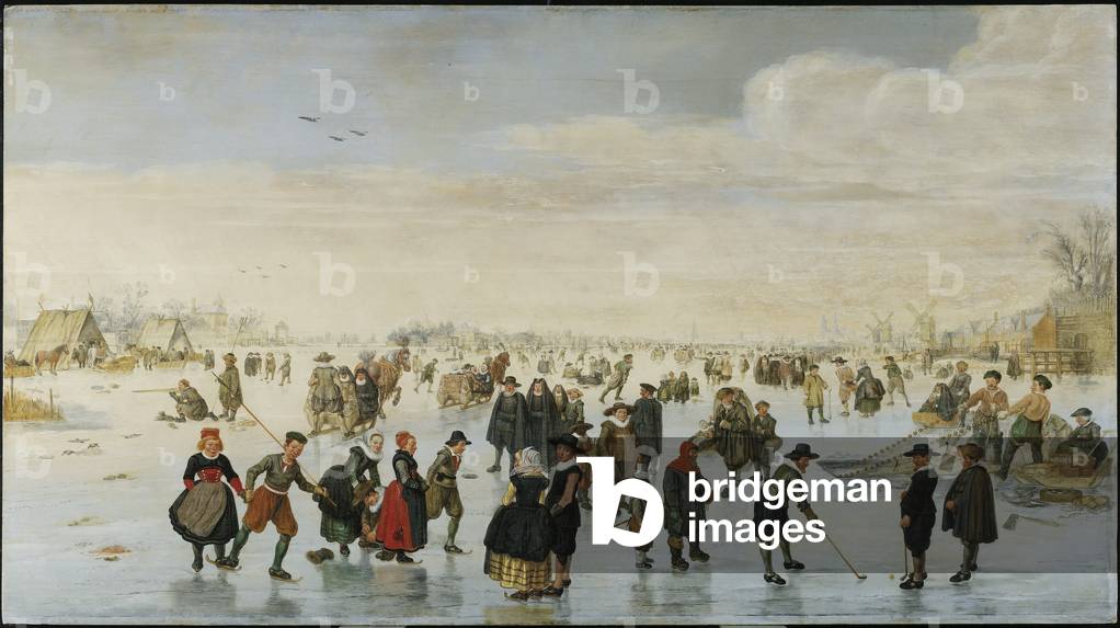 "Pattinatori sull'Amstel", c.1620 di Arent Arentsz