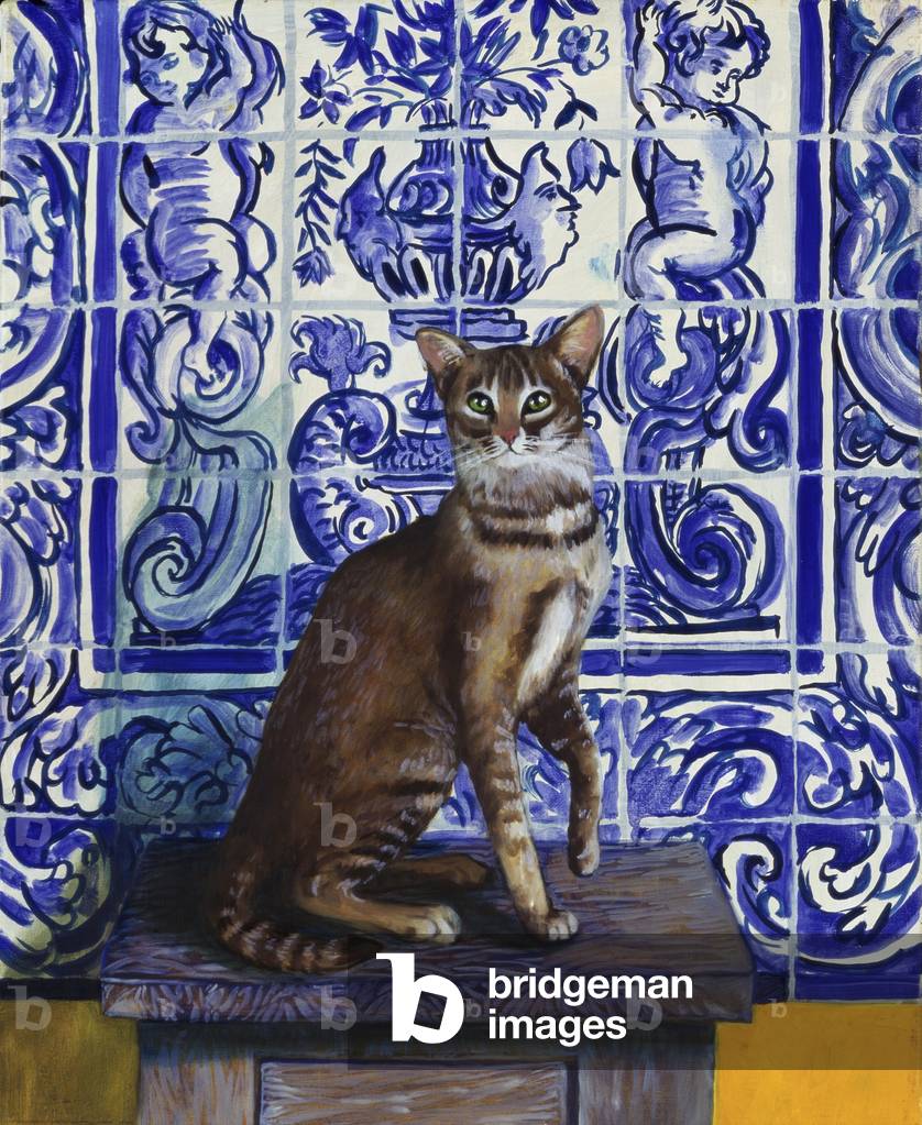 Image of Painting depicting Cat Of Portugal 1997 (oil on canvas) 1997 by Isy Ochoa