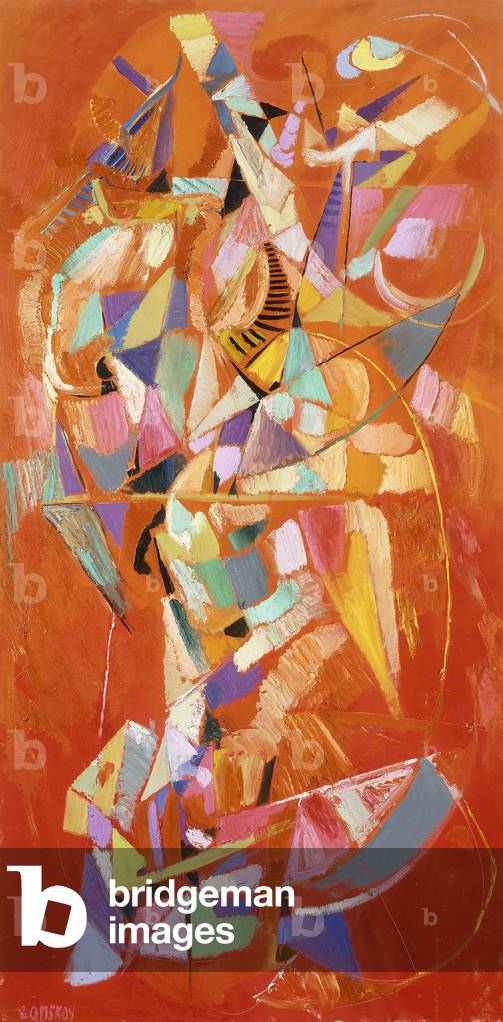 African Warrior, c.1955-60 (olio su tela)