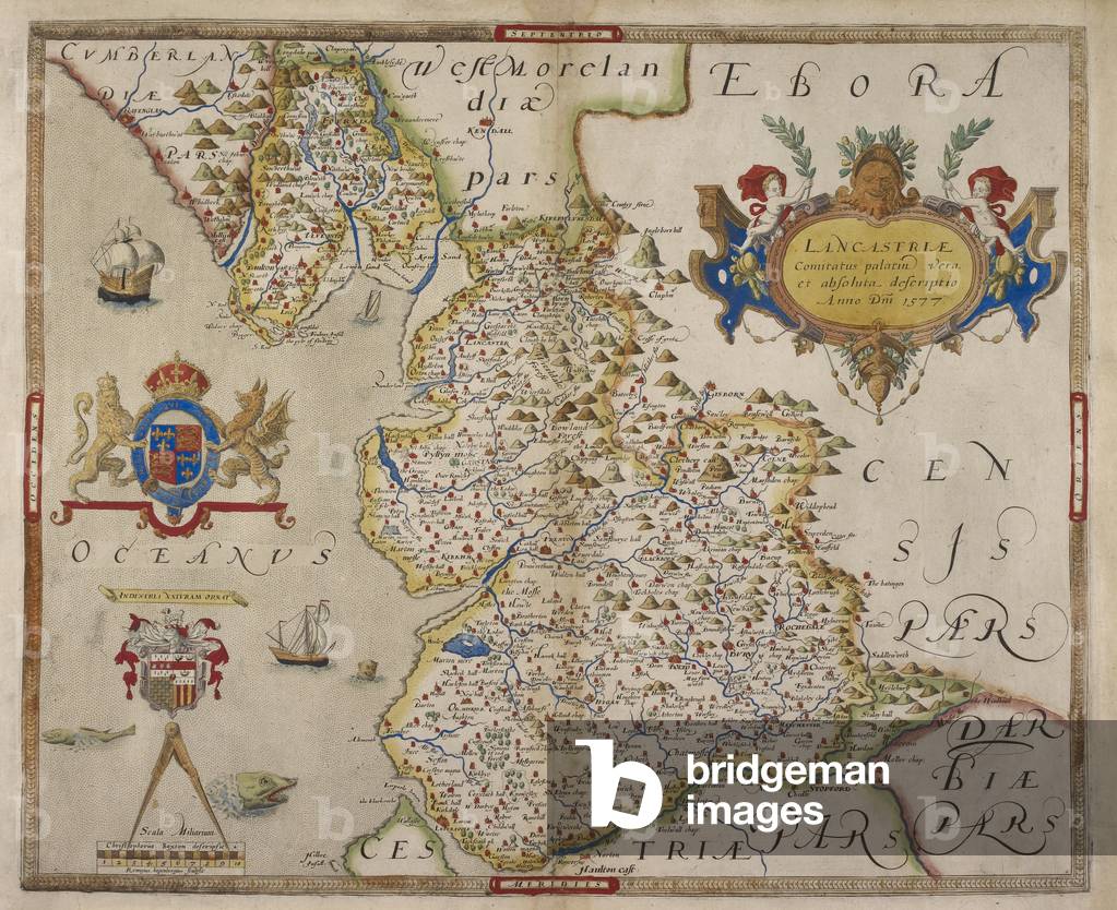 La mappa di Lancashire