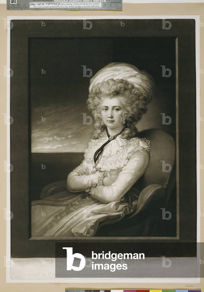 Image of Engraving depicting Maria Cosway 1792 by Maria Hadfield Cosway
