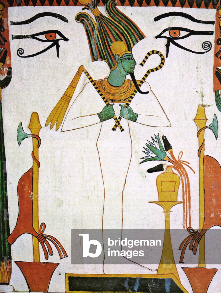 Bild von Gemälde "Osiris aus dem Grab von Sennedjem" -1290 von Egyptian 19th Dynasty
