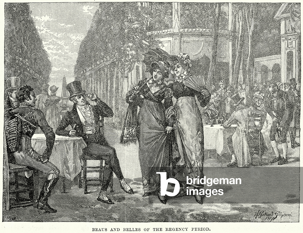 Beaus and Belles of the Regency Period (engraving)