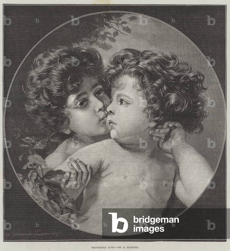 "Brüderliche Liebe (Gravur)" 1886 von English School