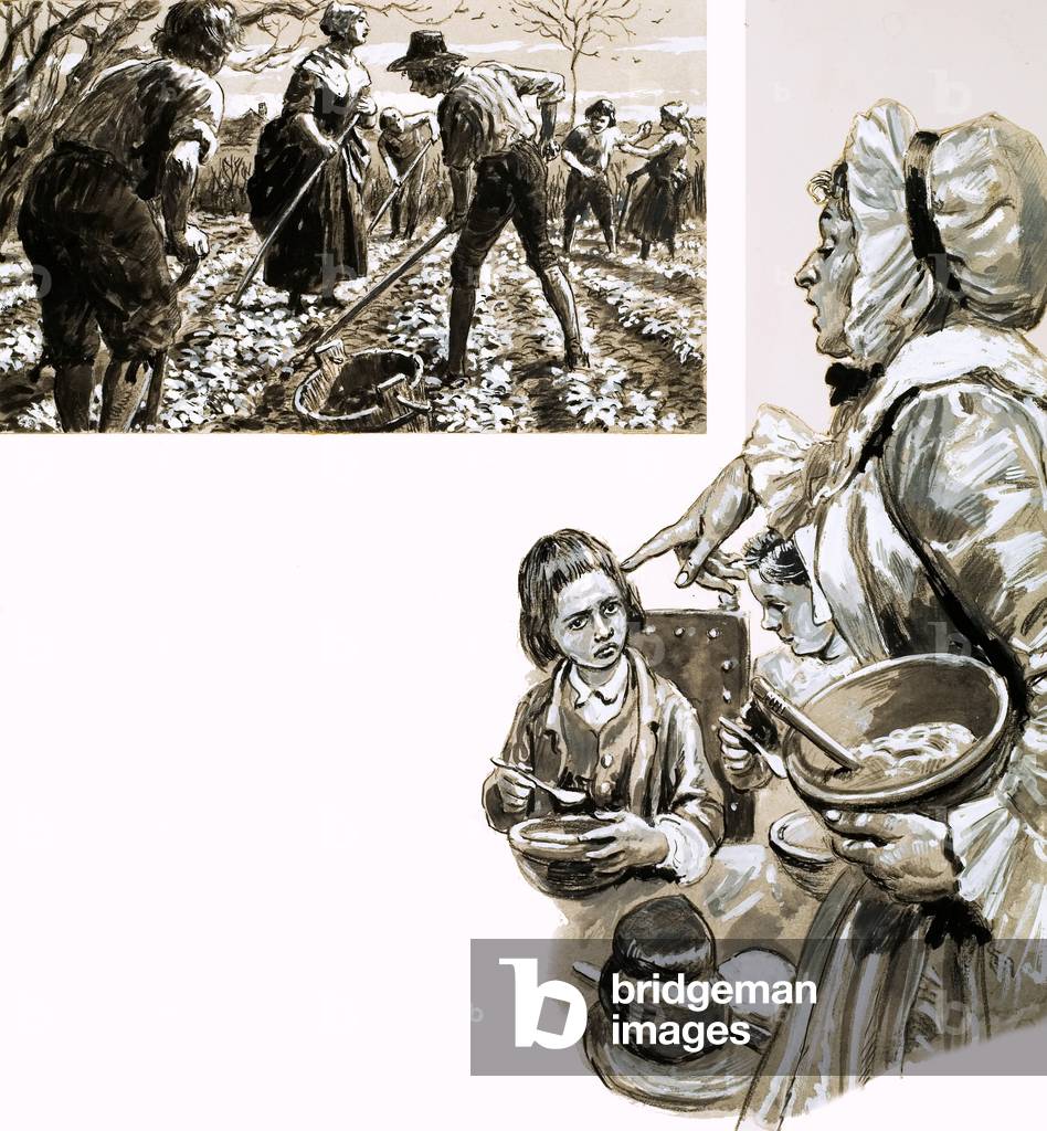 Immagine di Dipinto "John Wesley madre regnava con un pugno di ferro (guazzo su carta)" di English School