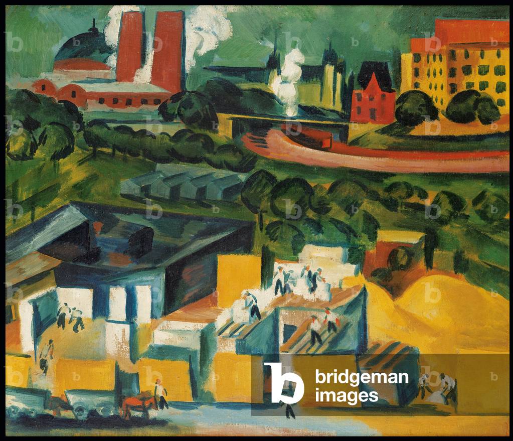 Cantiere a Schmargendorf, 1913 (olio su tela) (verso 495390)