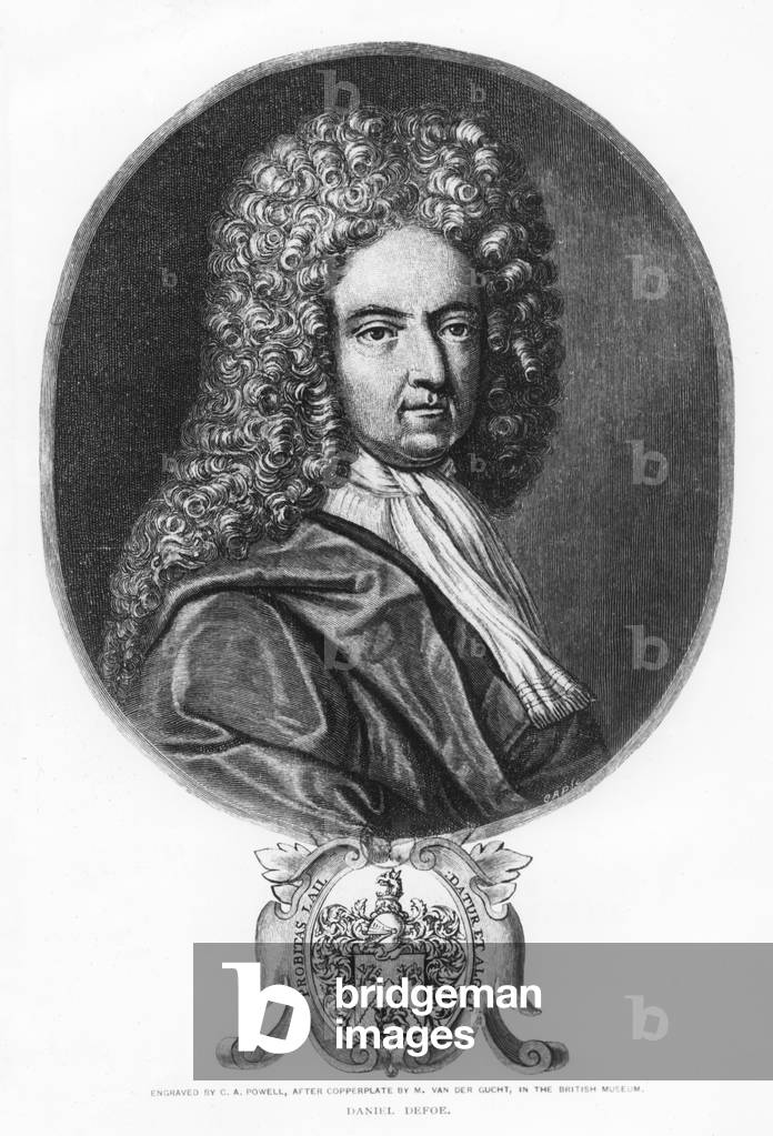Daniel Defoe, engraved by C. A. Powell (engraving)