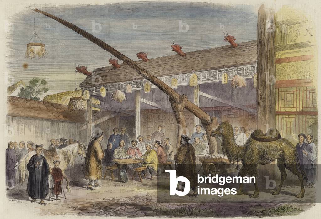 Immagine di Incisione "Teahouse a Pekin (incisione colorata)" 1801 di English School