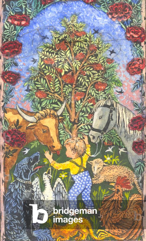 Auguri natalizi 'Centro dell'attenzione', 1933 (guazzo su carta)