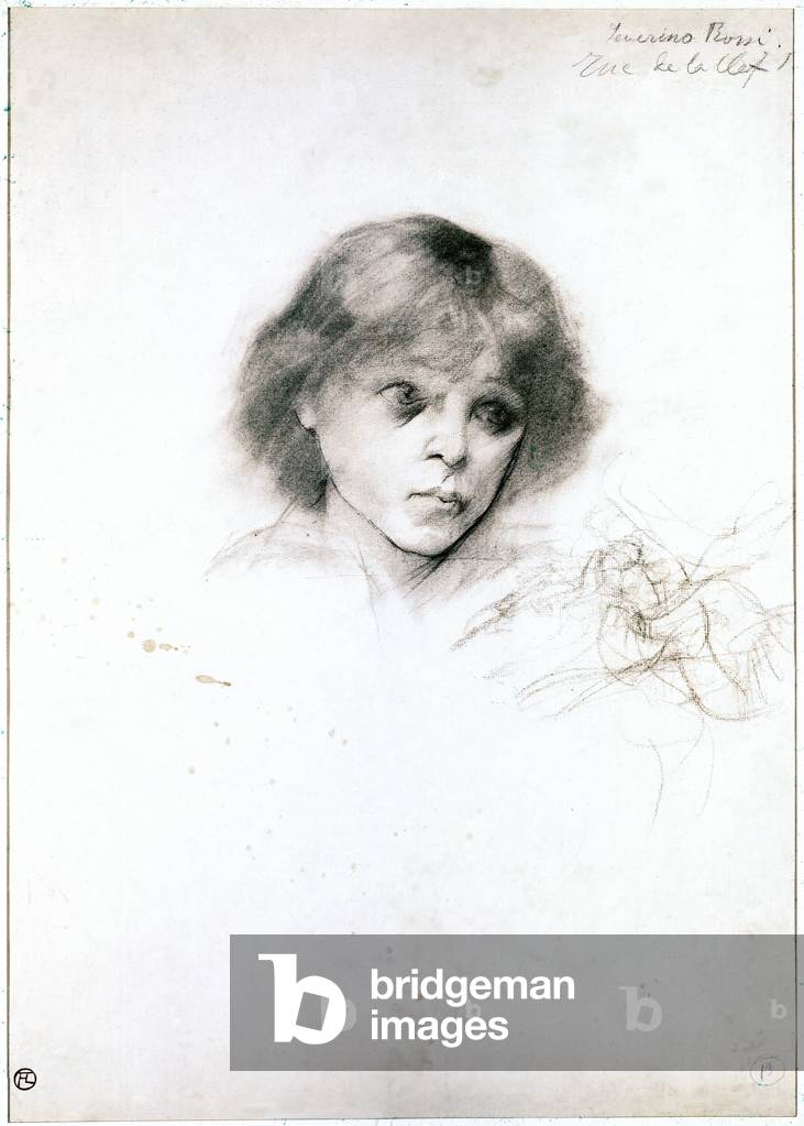 "Portrait von Severino Rossi. 1883 (Kohle auf weißem Papier)" 1883 von Henri de Toulouse-Lautrec