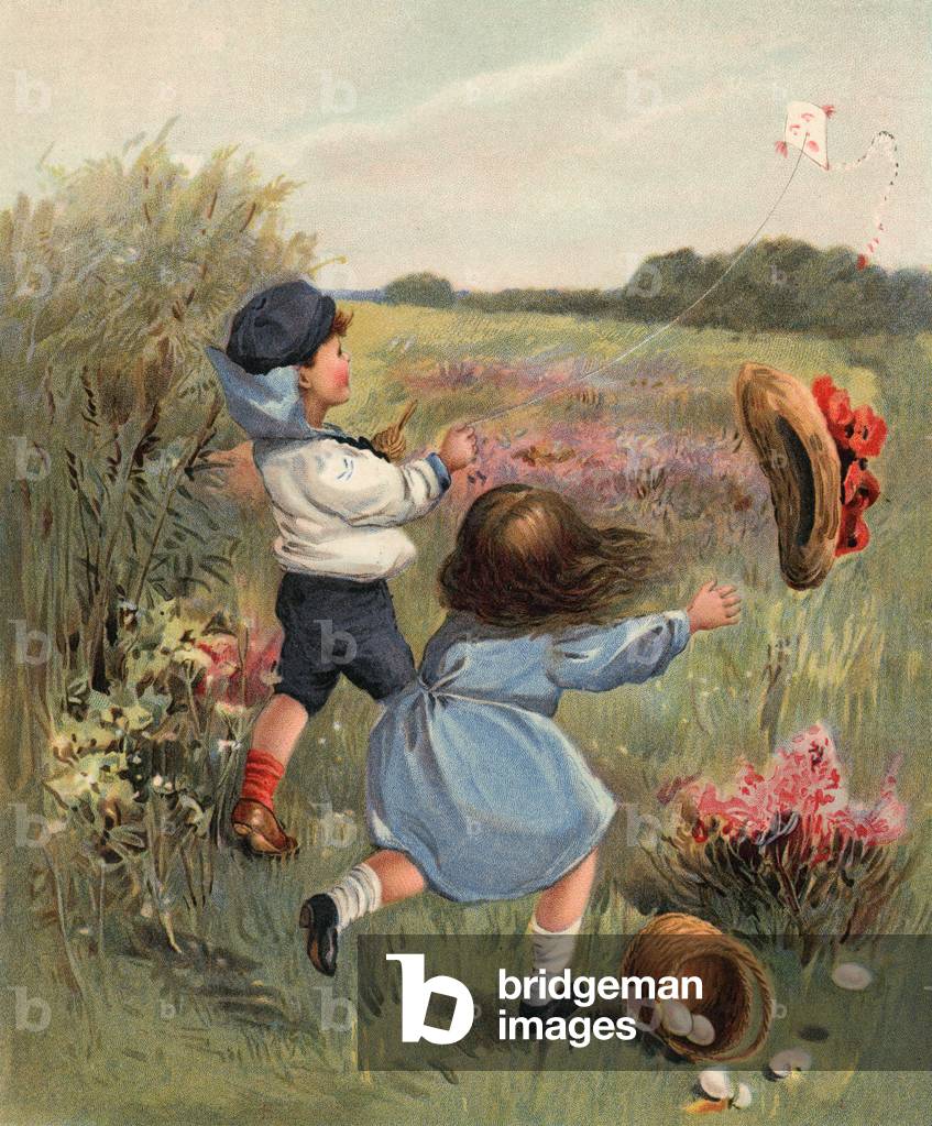 "Il vento in un frolic (chromolito)" di English School