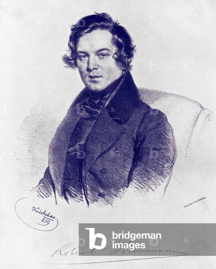 Robert Schumann disegno di