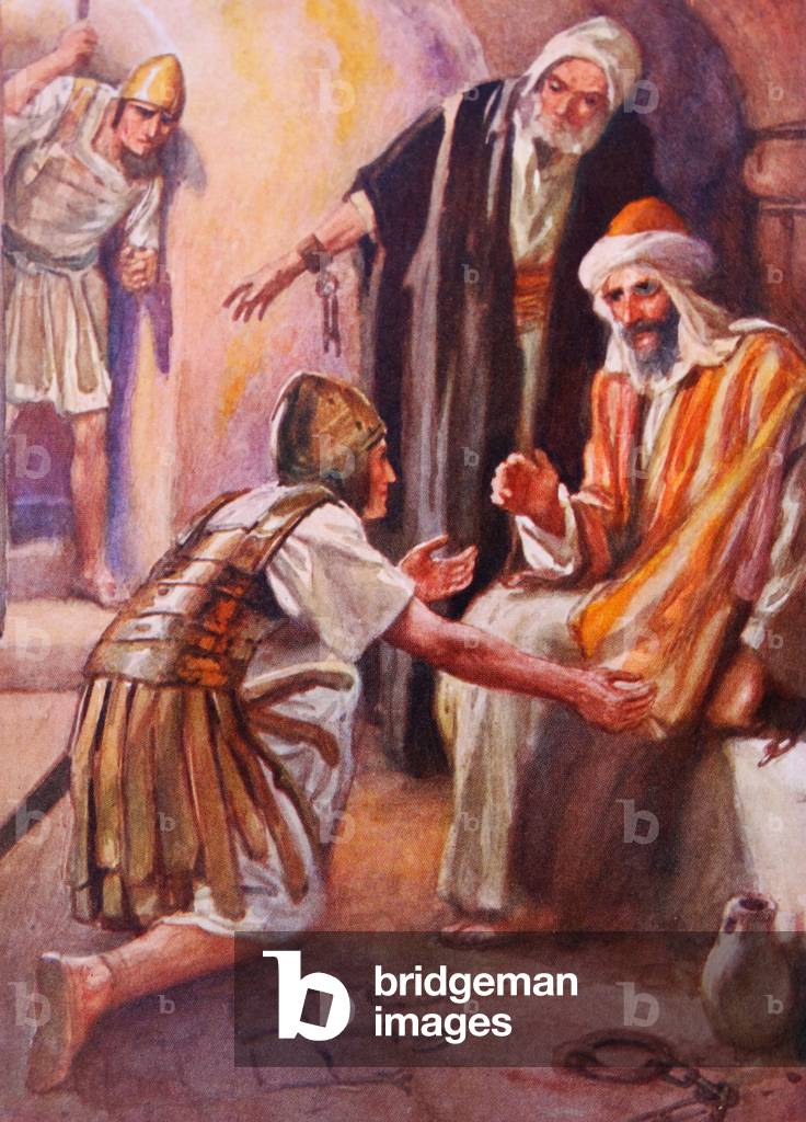 Image of Paul and Silas were put in jail at Philippi.