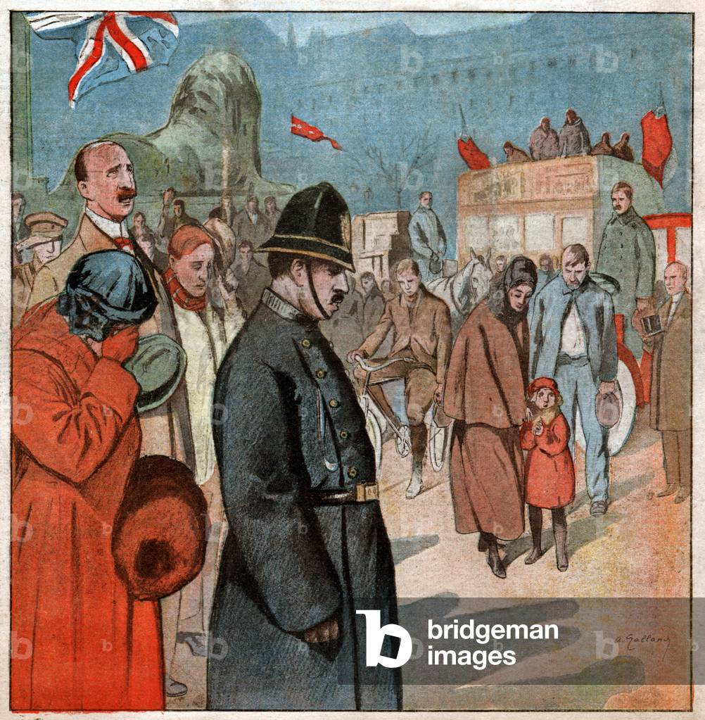 Bild von Druck "Waffenstillstandstag in London" 1920 von French School