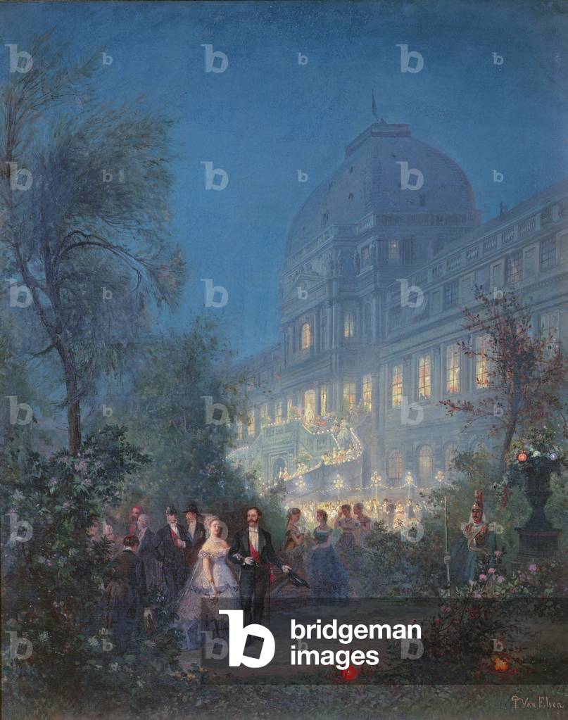 "Partito alle Tuileries per il Esposizione Internazionale", 19th Secolo di Pierre Tetar van Elven