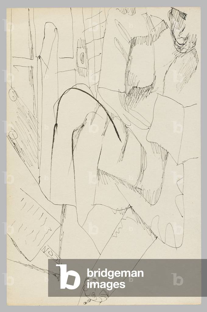 "Seite aus einem Skizzenbuch" 2015 von Lucian Freud, b/w