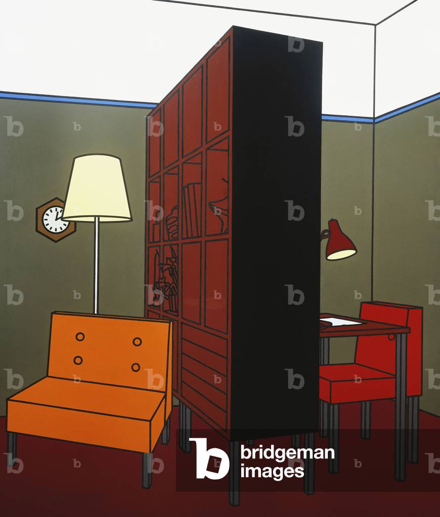 Camera Divisore, 1971 (acrilico e olio su tela)