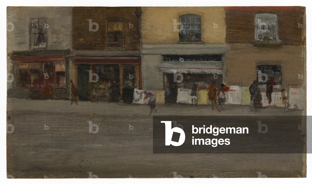 Chelsea Shops, Anfang der 1880er Jahre (Öl auf Holztafel)