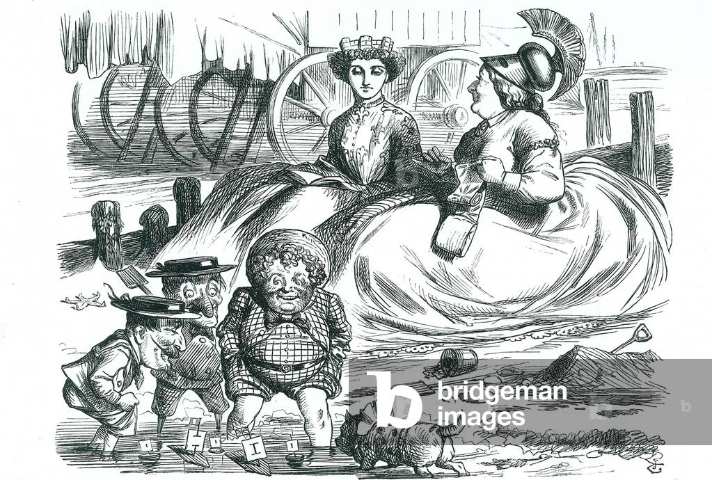 "Francia e Gran Bretagna osservano i bambini (John Bull" di John Tenniel