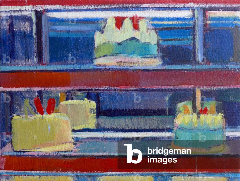 Bild von Gemälde "Drei Kuchen" 2017 von Daniel Preece