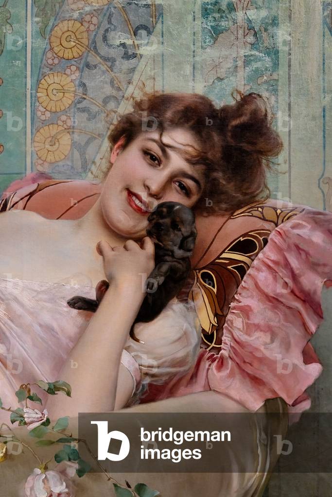 La signora con il cagnolino, dettaglio, 1890 (olio su tela)