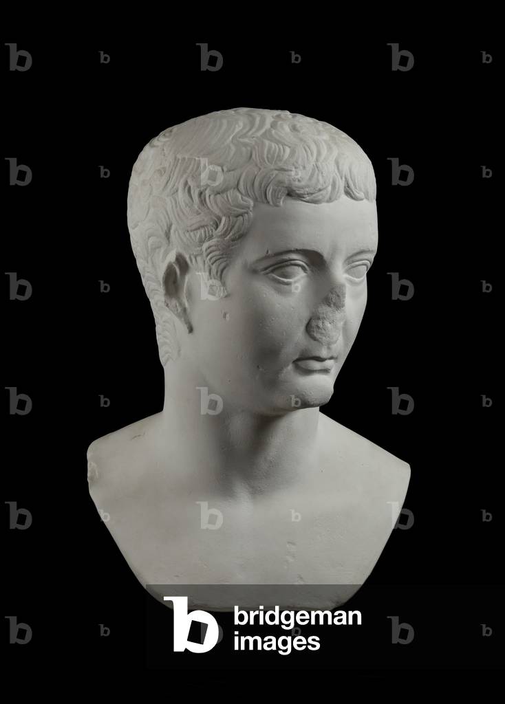 Porträtguss von Tiberius, Itlay, original datiert AD 14-37 (Putz)