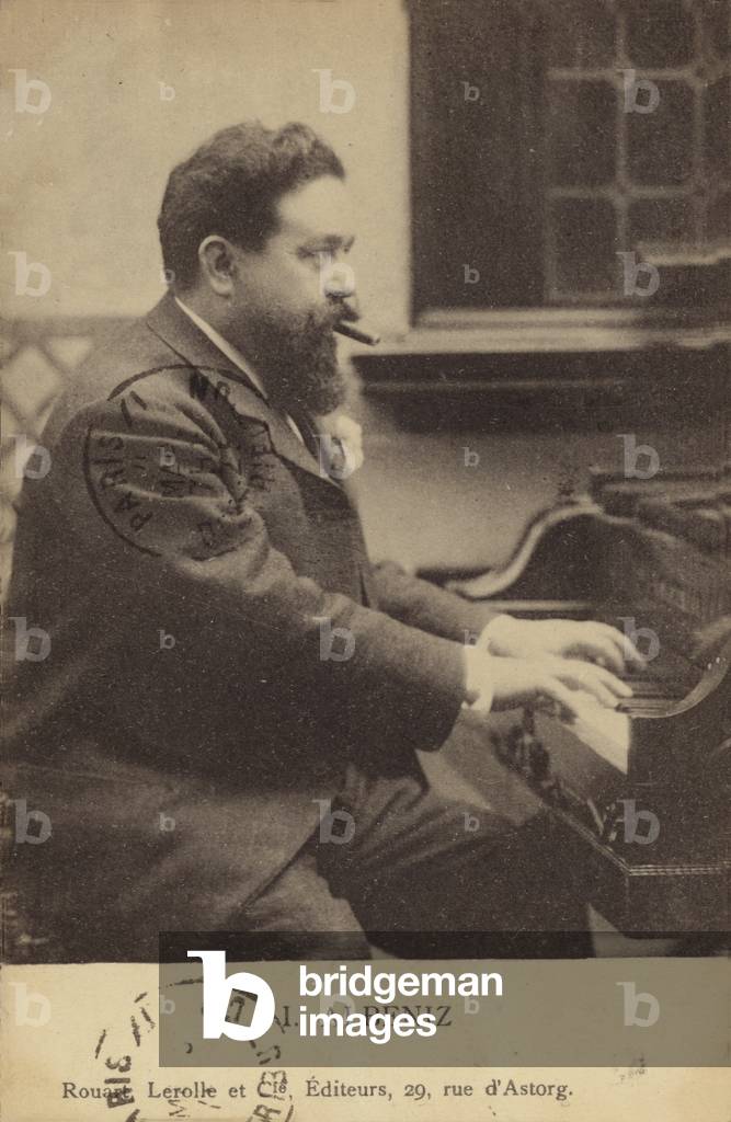 Isaac Albeniz, spanischer Pianist und Komponist (1860-1909) (s/w Foto)