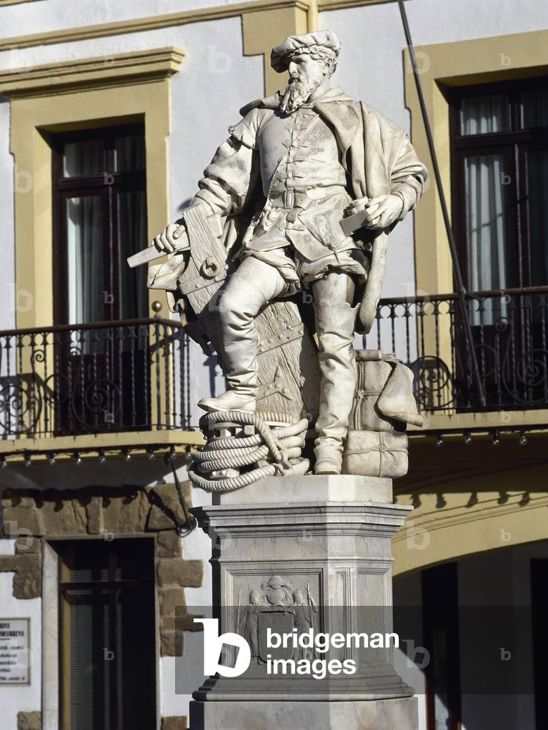 Statue von Juan Sebastian Elcano (1476-1526) von Ricardo Bellver Ramon (1845-1924), Spain (photo)