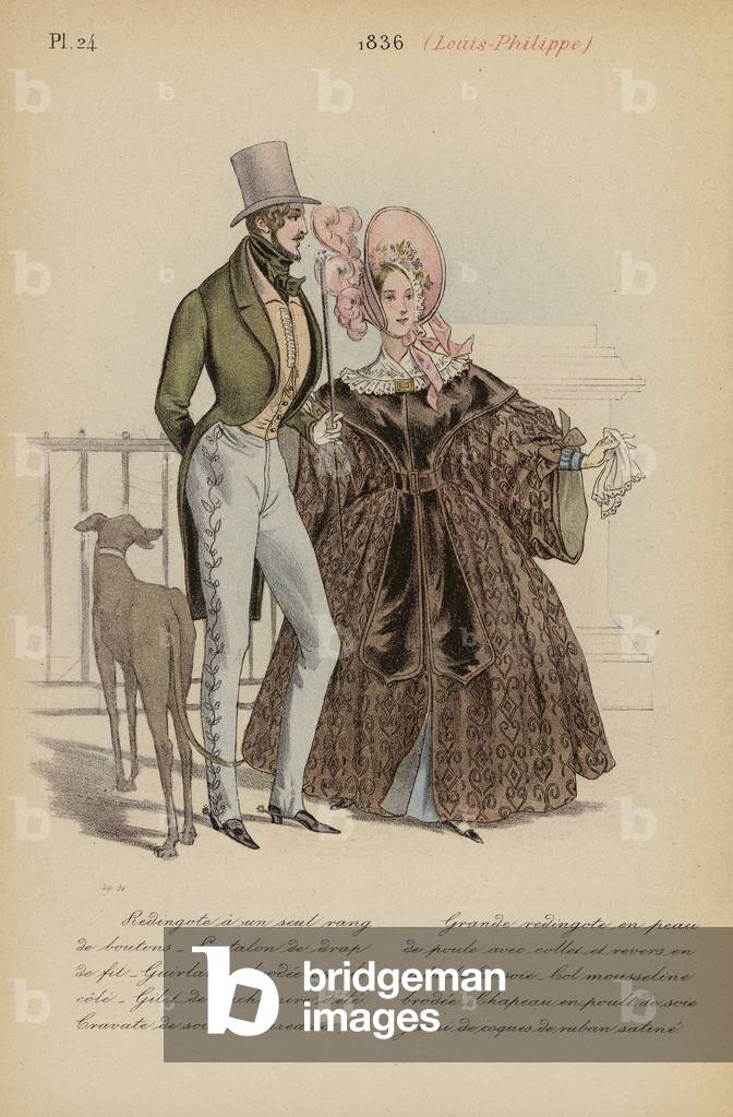 Bild von Druck "Französische Mode: 1836" 1901 von Louis Colas