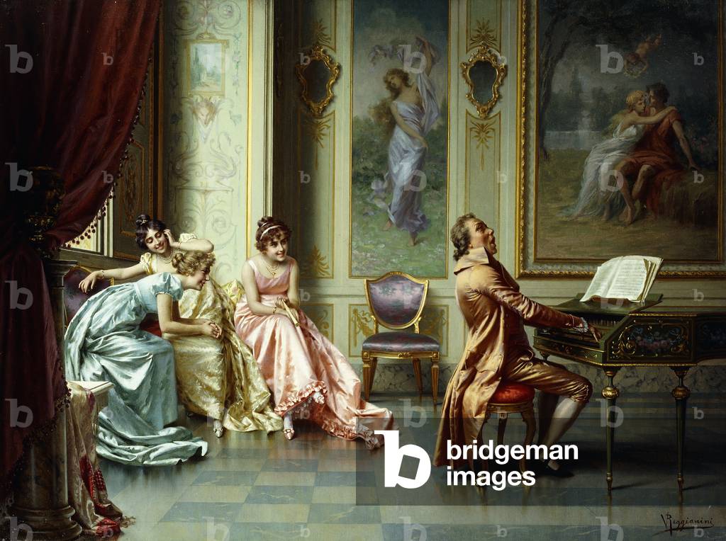 Immagine di Dipinto "Il pomeriggio Concerto - Out of Tune" di Vittorio Reggianini