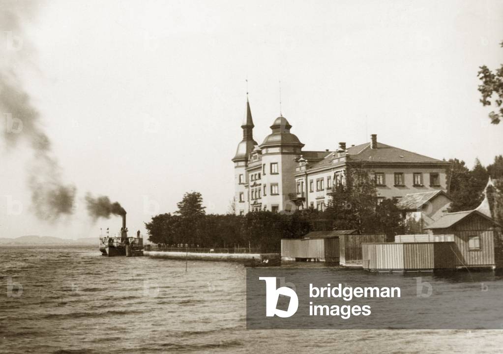 Immagine di Fotografia "Veduta del lago Starnberg (foto in b/n)" 1900, b/w