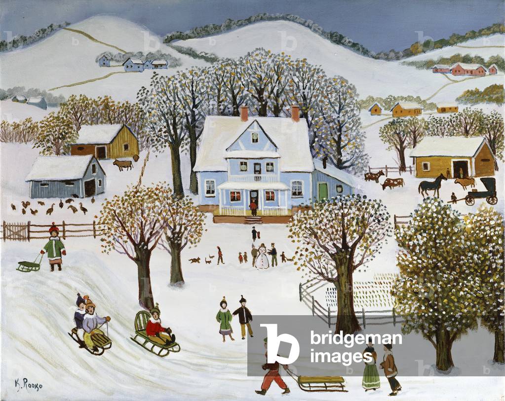 Sledding, 1994 (olio su tela)