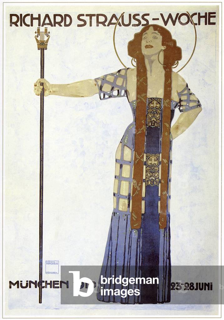 Richard Strauss Week München, 1910 (Lithographie)