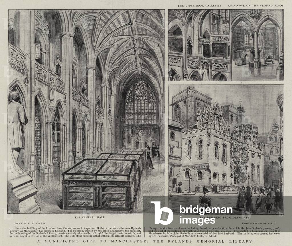 Immagine di Stampa "Un regalo munificente a Manchester" di Henry William Brewer