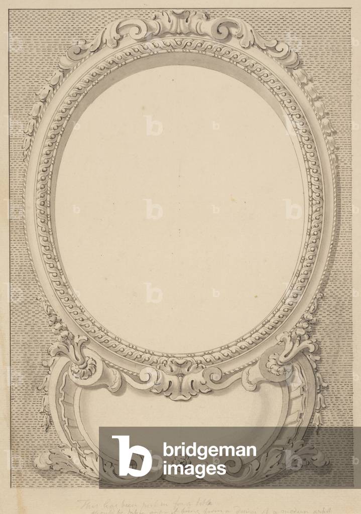 Progetto per una cornice, forse destinata a un frontespizio stampato, 1701-1800 (penna con inchiostro nero e g