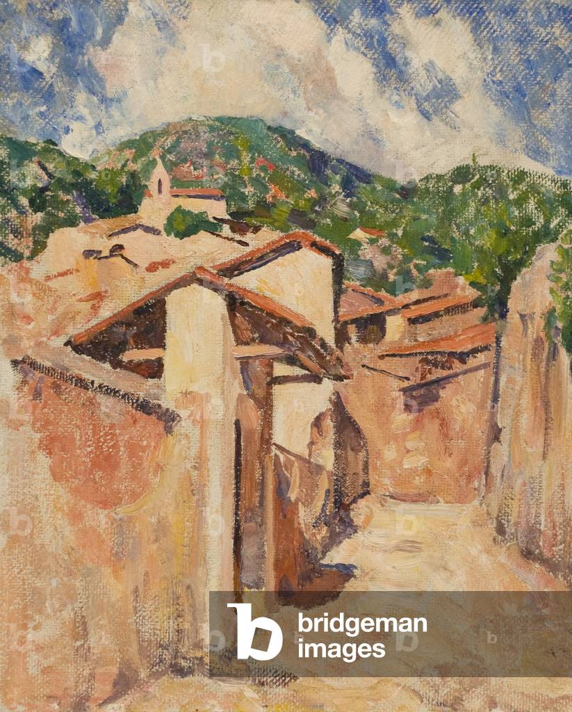 Image of Painting depicting Barrio De Ojeda (oil on canvas) by Dines Carlsen