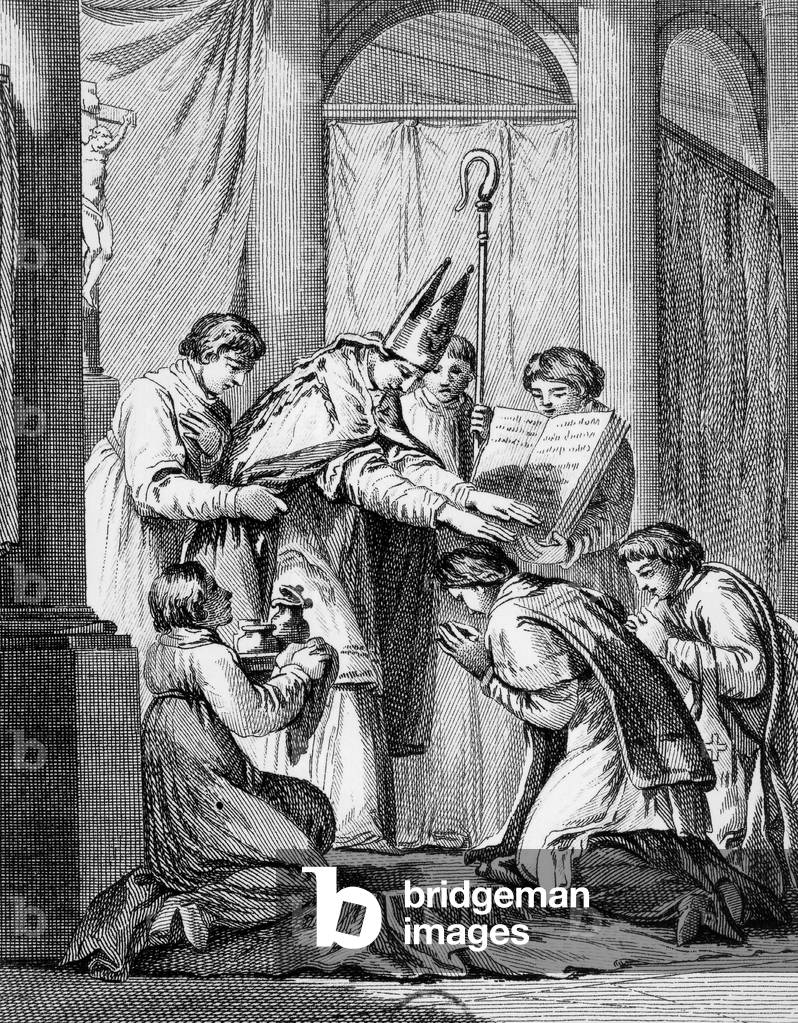 "insegnamento del Catechismo in Francia nel 1807" 1802, b/w