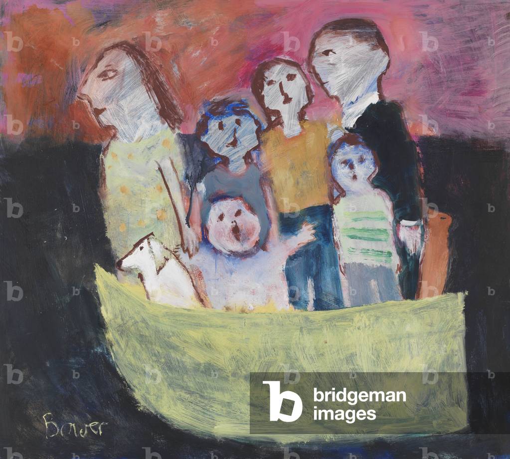 Immagine di Dipinto "Famiglia Nucleare; 2011 (petrolio a bordo)", 2011 di Susan Bower