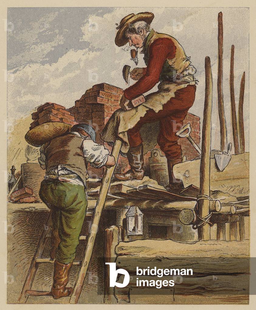 The Builder (colour litho)