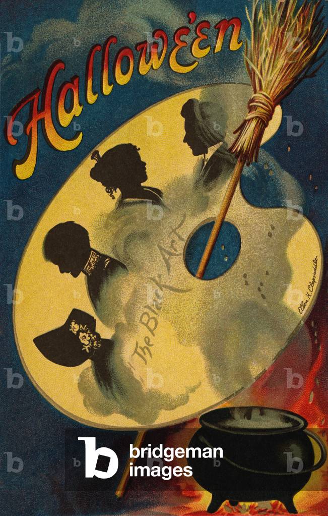 Halloween, the Black Art, 1912 (colour litho)