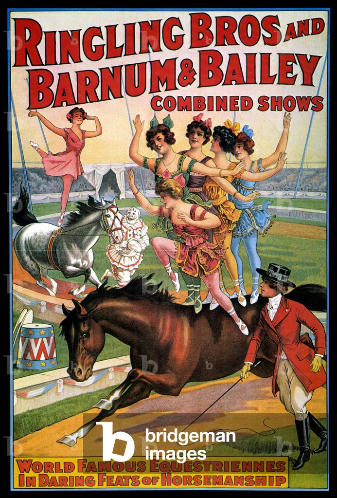 Affiche Vintage De Cirque Ringling Bros. Barnum & Bailey - Plus Grand Spectacle Sur Terre