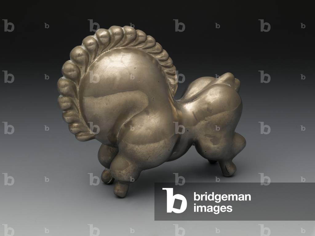 Libiloo Horse Bookend, c.1927 (metallo fuso argentato)