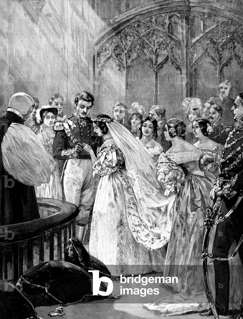 Le mariage de la reine Victoria et du prince Albert 1801, b/w