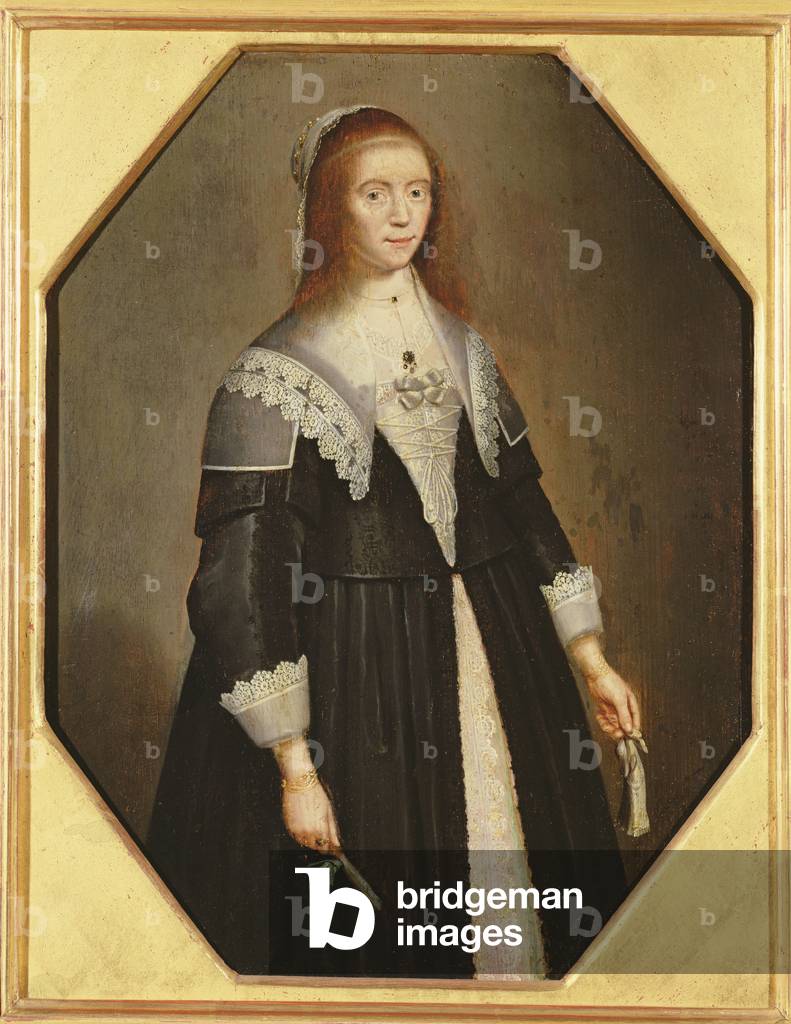 Portrait d une femme, c.1640 (huile sur panneau)
