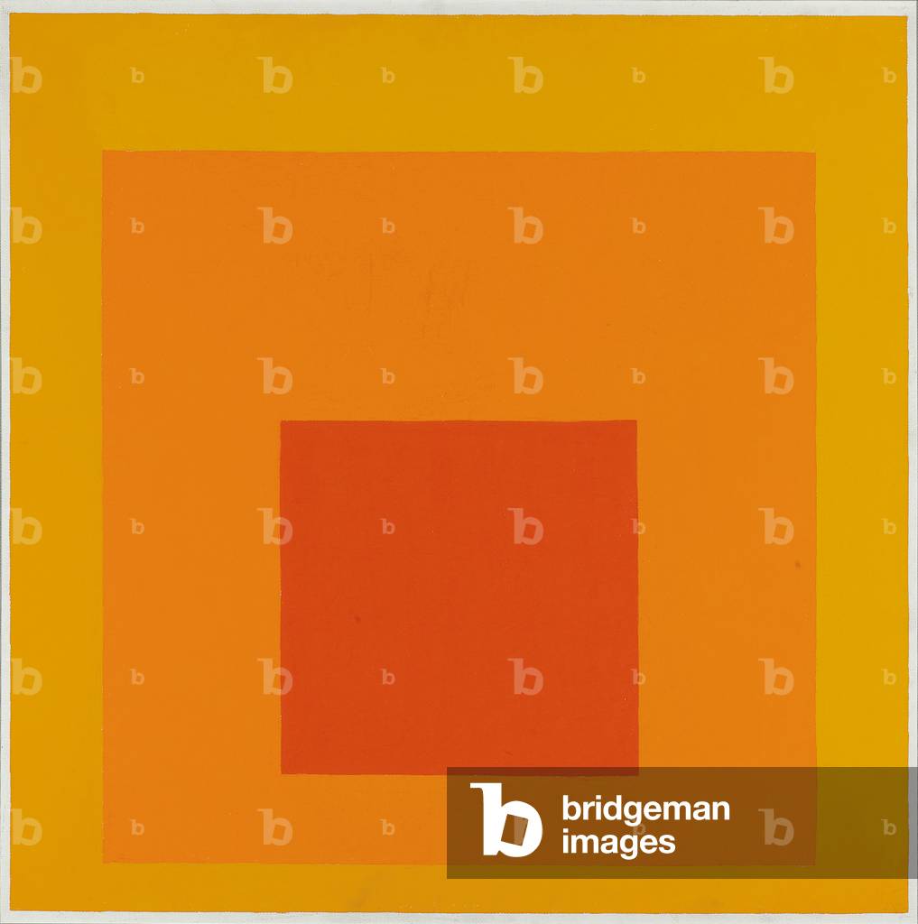 Bild von Gemälde "Hommage an den Platz: Warm-Near" 1966 von Josef Albers
