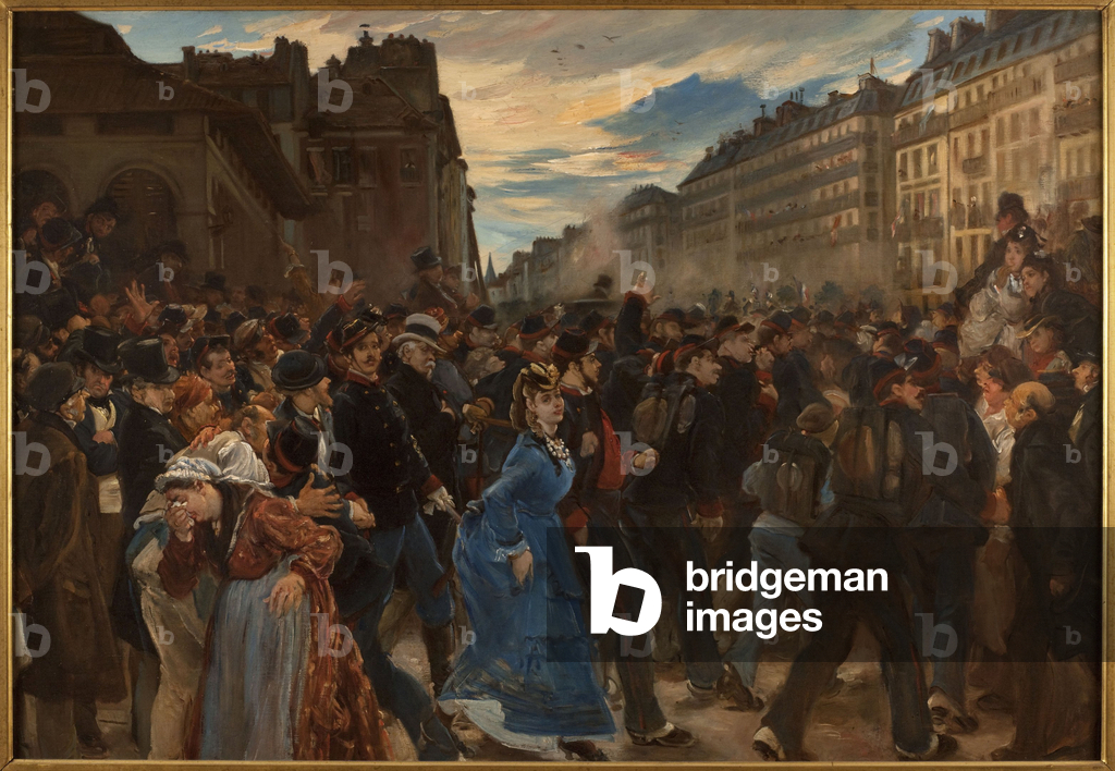 Immagine di Dipinto "Le départ des mobiles" 1879 di Alfred Dehodencq